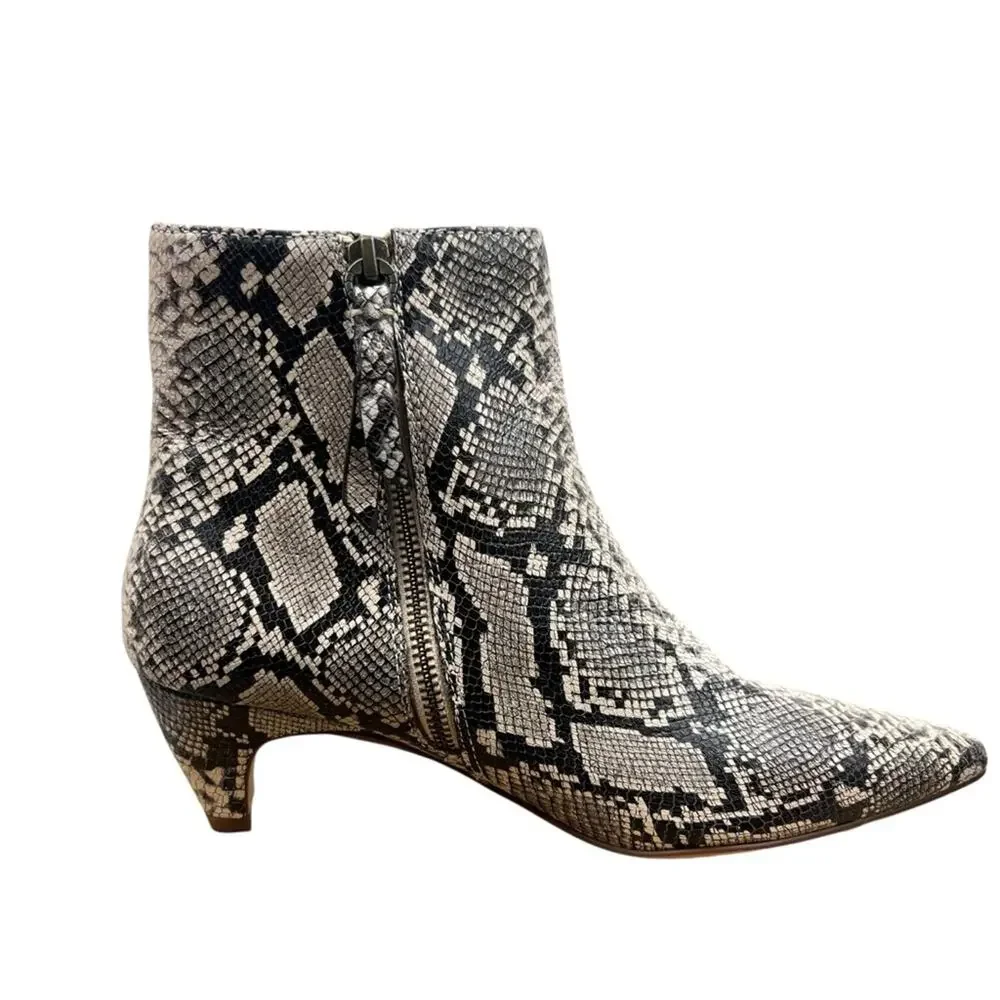 Splendid Nettie Snakeskin Bootie sz 8.5 Tan & Brown
